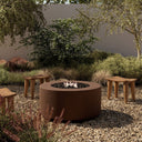 Aveline Outdoor Fire Table - Clay Concrete Propane