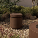 Higgins Outdoor Round Propane Enclosure - Clay Concrete