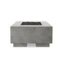 Solara Outdoor Fire Table - Pewter Concrete Propane