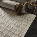 Contemporary Grid Jute Rug - 9X12 Bleached Grid Jute