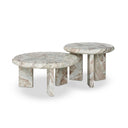 Harmony Dakota Nesting Coffee Tables - Creamy Taupe Marble Solid
