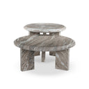 Harmony Dakota Nesting Coffee Tables - Dark Taupe Marble Solid