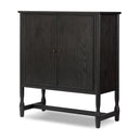 Verity Bari Bar Cabinet - Cracked Smoked Black