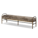 Aveline Accent Bench - 76 Taupe Shearling