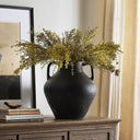 Luxe Living Atrani Vessel - Aged Black Terracotta