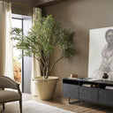 Olive Olivos Paper Mache Vessel-Tall