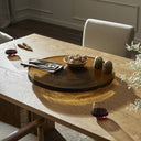 Luxe Living Suz Lazy Susan - Amber Cast Glass