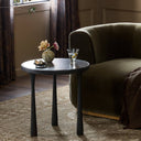 Aveline Billings End Table - Grey Italian Marble