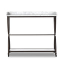 Aveline Six Beers Table - Honed White Marble
