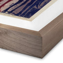 Cobalt Blood by Pepi Sprohge - 40X40 Rustic Walnut