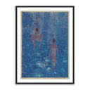 Serene Waters Swimmers by Pepi Sprohge - 18X24 Black Maple
