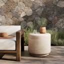 Celestia Venetia Outdoor End Table - Sand Striae