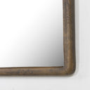Luxe Living Patz Mantel Mirror - Antiqued Brass Aluminum