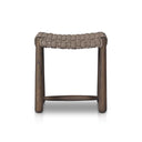 Verano Savio Outdoor Accent Stool - Dark Textured Woven