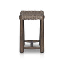 Verano Savio Outdoor Accent Stool - Dark Textured Woven