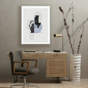 Elysian Monoprint 2 by Fox Studios - 30X40 Light Smoke Grey Acrylic Shadow Box