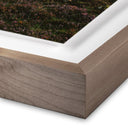 Luxe Canvas Sheep In Heather by Wesley and Emma Teague - 24X18 Rustic Walnut