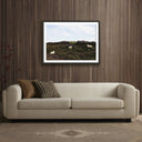 Luxe Canvas Sheep In Heather by Wesley and Emma Teague - 40X30 Black Maple