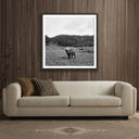 Aetheria Highlander Elk Ca by Wesley and Emma Teague - 40X40 Black Maple Framed Paper