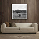 Aetheria Highlander Elk Ca by Wesley and Emma Teague - 40X40 White Oak Framed Paper