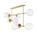 Luxe Armstrong Linear Chandelier - Large Burnished Brass Opal Matte Glass