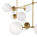Luxe Armstrong Linear Chandelier - Large Burnished Brass Opal Matte Glass