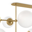 Luxe Armstrong Linear Chandelier - Large Burnished Brass Opal Matte Glass
