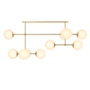 Luxe Armstrong Linear Chandelier - Large Burnished Brass Opal Matte Glass