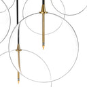 Cluster 7 Mix Chandelier - Burnished Brass Clear Glass