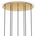 Aurelia Cluster 7 Mix Chandelier - Burnished Brass Clear Glass