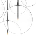 Aurelia Cluster 7 Mix Chandelier - Black Gunmetal Clear Glass