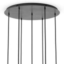 Cluster 7 Mix Chandelier - Black Gunmetal Clear Glass
