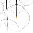 Aurelia Cluster 7 Mix Chandelier - Black Gunmetal Organic Glass