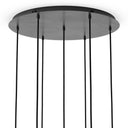 Aurelia Cluster 7 Mix Chandelier - Black Gunmetal Organic Glass