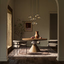 Aurelia Cluster 7 Mix Chandelier - Black Gunmetal Organic Glass