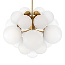 Aether Chandelier - Burnished Brass Opal Matte Glass