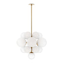 Aether Chandelier - Burnished Brass Opal Matte Glass