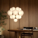 Halcyon Nova Chandelier - Burnished Brass Opal Matte Glass