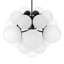 Aether Chandelier - Black Gunmetal Opal Matte Glass