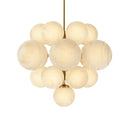 Aether Chandelier - Burnished Brass Marbled Matte Glass