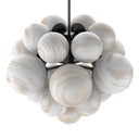 Aether Chandelier - Black Gunmetal Marbled Matte Glass