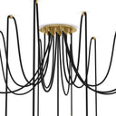 Celestial Spider Chandelier - Large Burnished Brass Opal Matte Glass