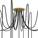 Celestial Spider Chandelier - Large Burnished Brass Marbled Matte Glass