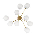 Elegant Zodiac Chandelier - Burnished Brass