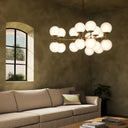 Elegant Zodiac Chandelier - Burnished Brass