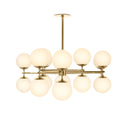 Elegant Zodiac Chandelier - Burnished Brass