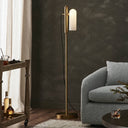 Sleek Odyssey 1 Floor Lamp - Burnished Brass