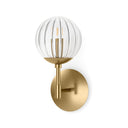 Aurelia Sunset Sconce - Burnished Brass Clear Ribbon Glass
