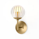 Luxe Sunset Sconce - Burnished Brass Clear Ribbon Glass