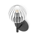 Aurelia Sunset Sconce - Black Gunmetal Clear Ribbon Glass